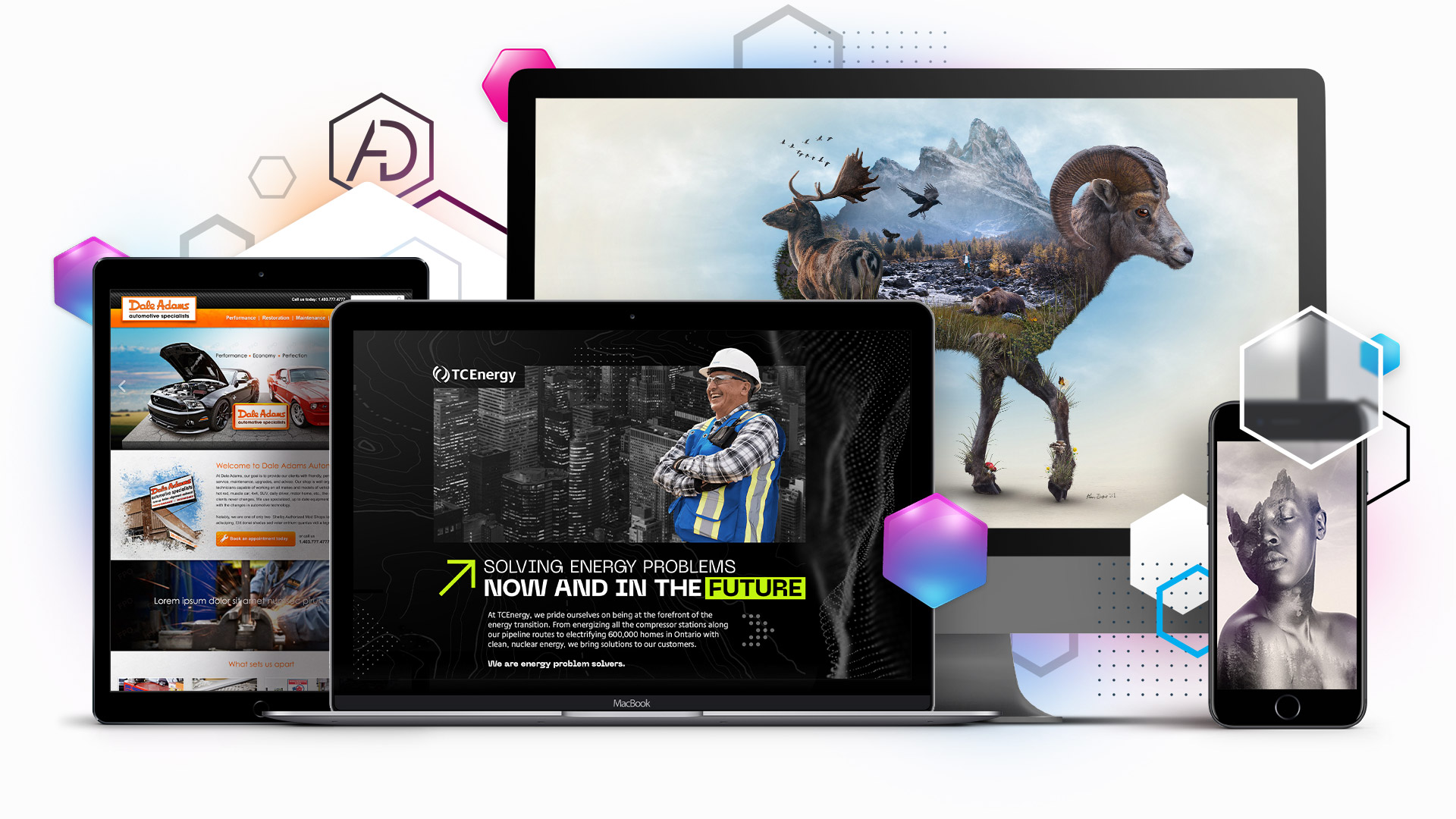 My work on some screens