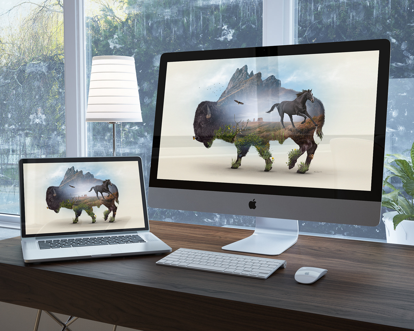 Artwork on digital screens